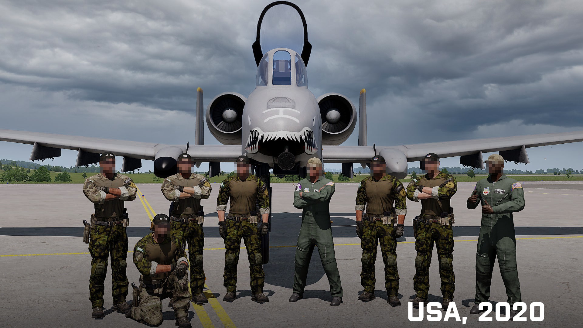 Czech Unit 362nd Tactical Wing at front of their A-10