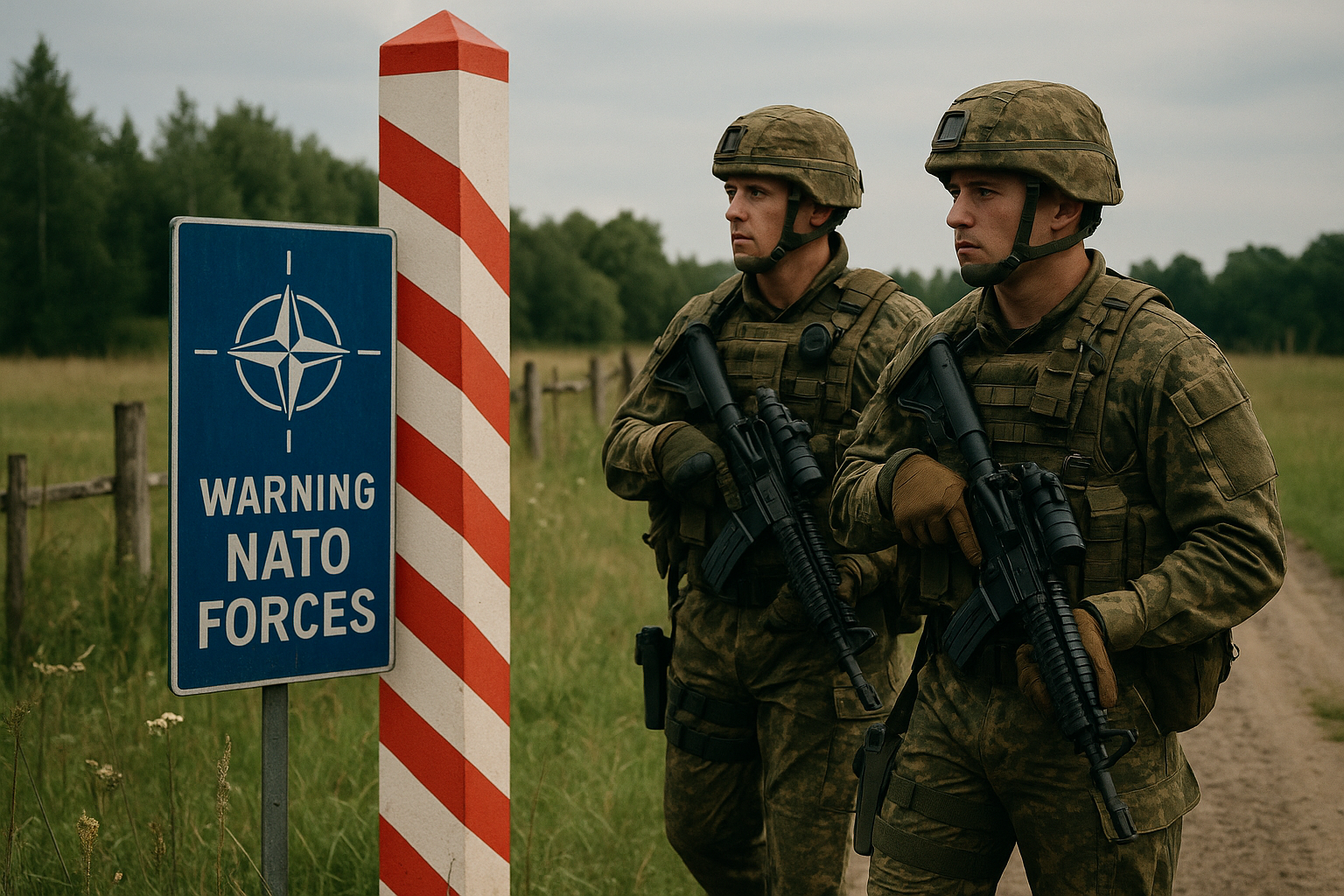 NATO forces on patrol